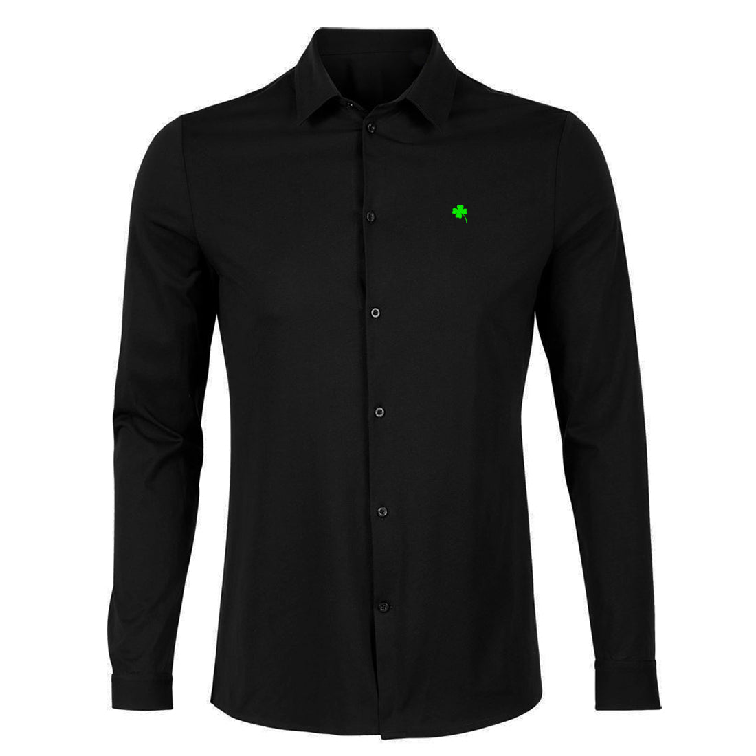 Black and White №10 | Kurz und tailliert geschnittenes langarm Hemd