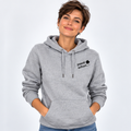 Lisi №7 – Grauer Hoodie mit schwarzem Logodruck