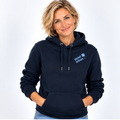 Lisi №3 – Dunkelblauer Hoodie mit rosa Logodruck