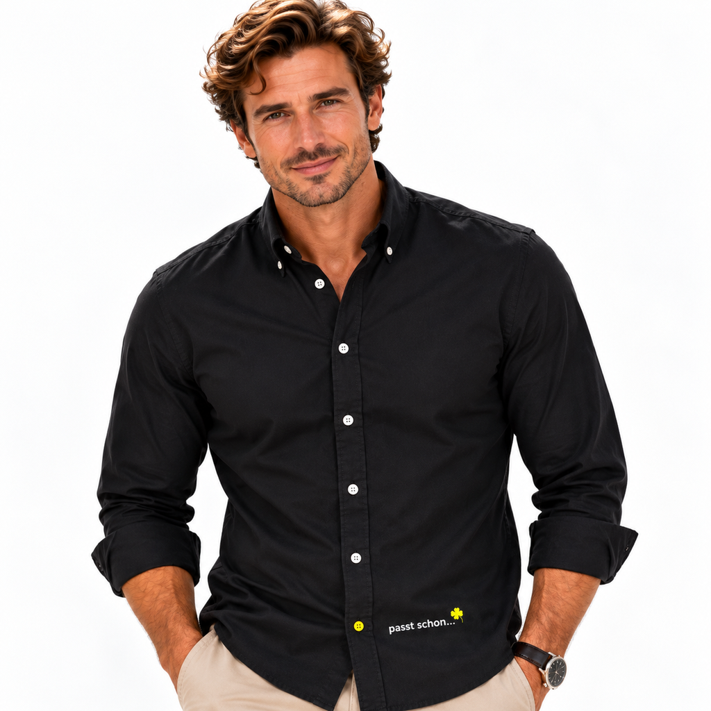 James №4 – Schwarzes Oxford-Hemd
