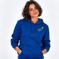 Lisi №4 – Royalblauer Hoodie mit orangem Logodruck