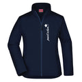 Sandra №1 – Dunkelblaue Softshelljacke mit reflektierendem Aufdruck