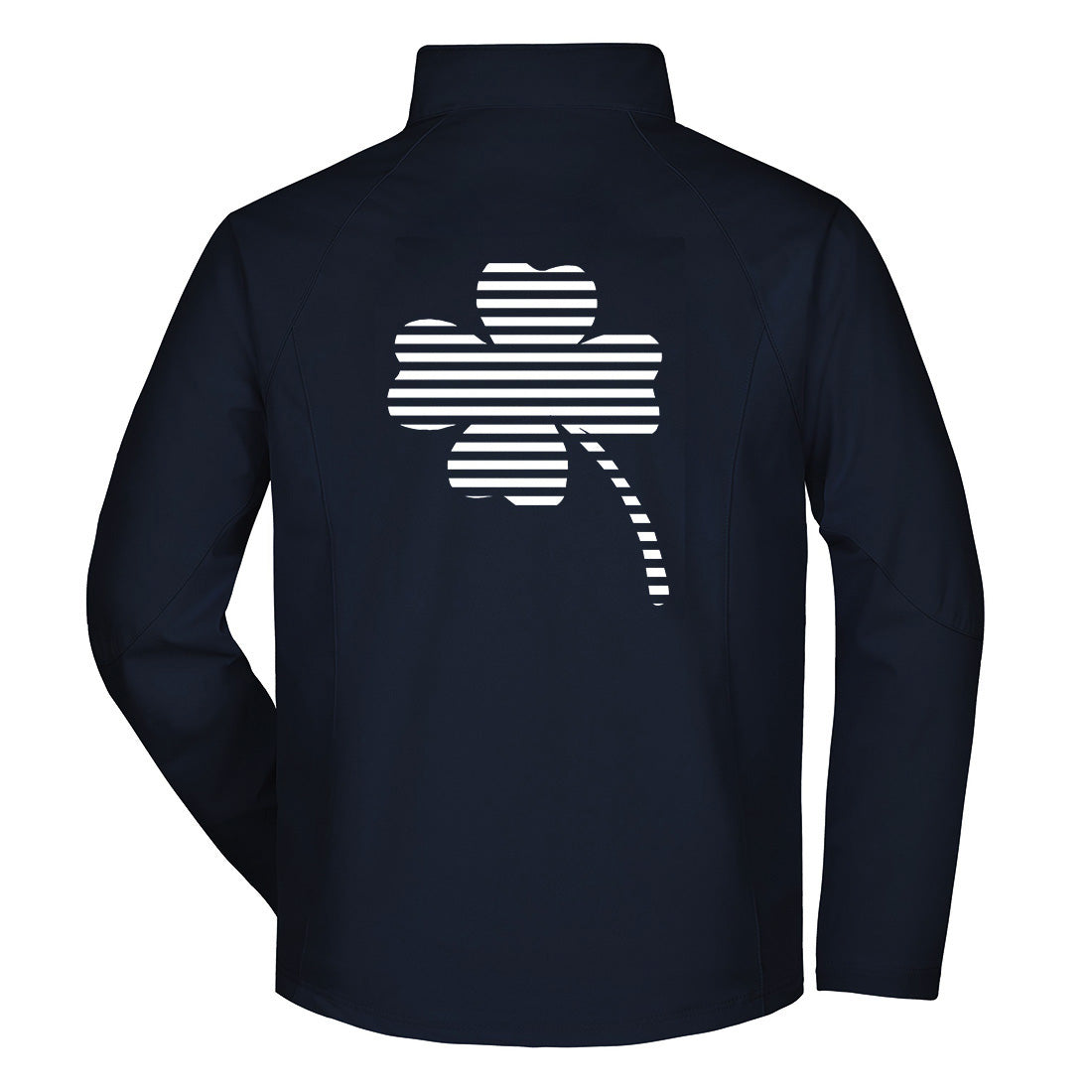 Klaus №1 | Klassisch geschnittene Softshelljacke mit reflektierendem Aufdruck