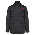 Safari-Jacke №2 – Schwarz mit rotem Druck
