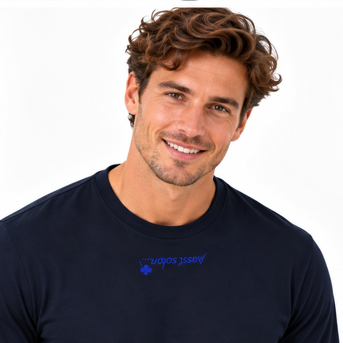 Mario №3 – Dunkelblaues Langarm-T-Shirt