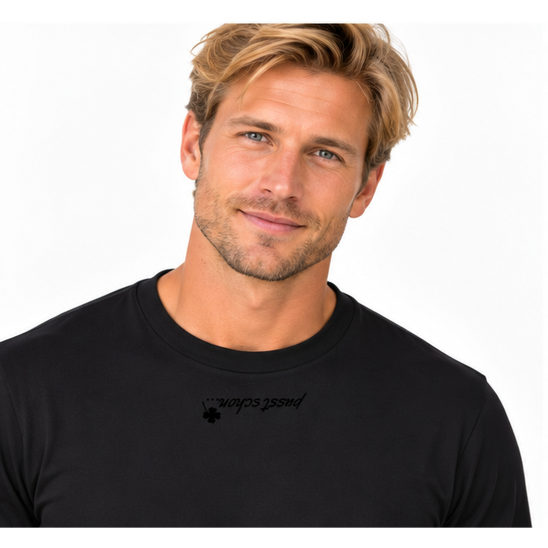 Mario №2 – Schwarzes Langarm-T-Shirt