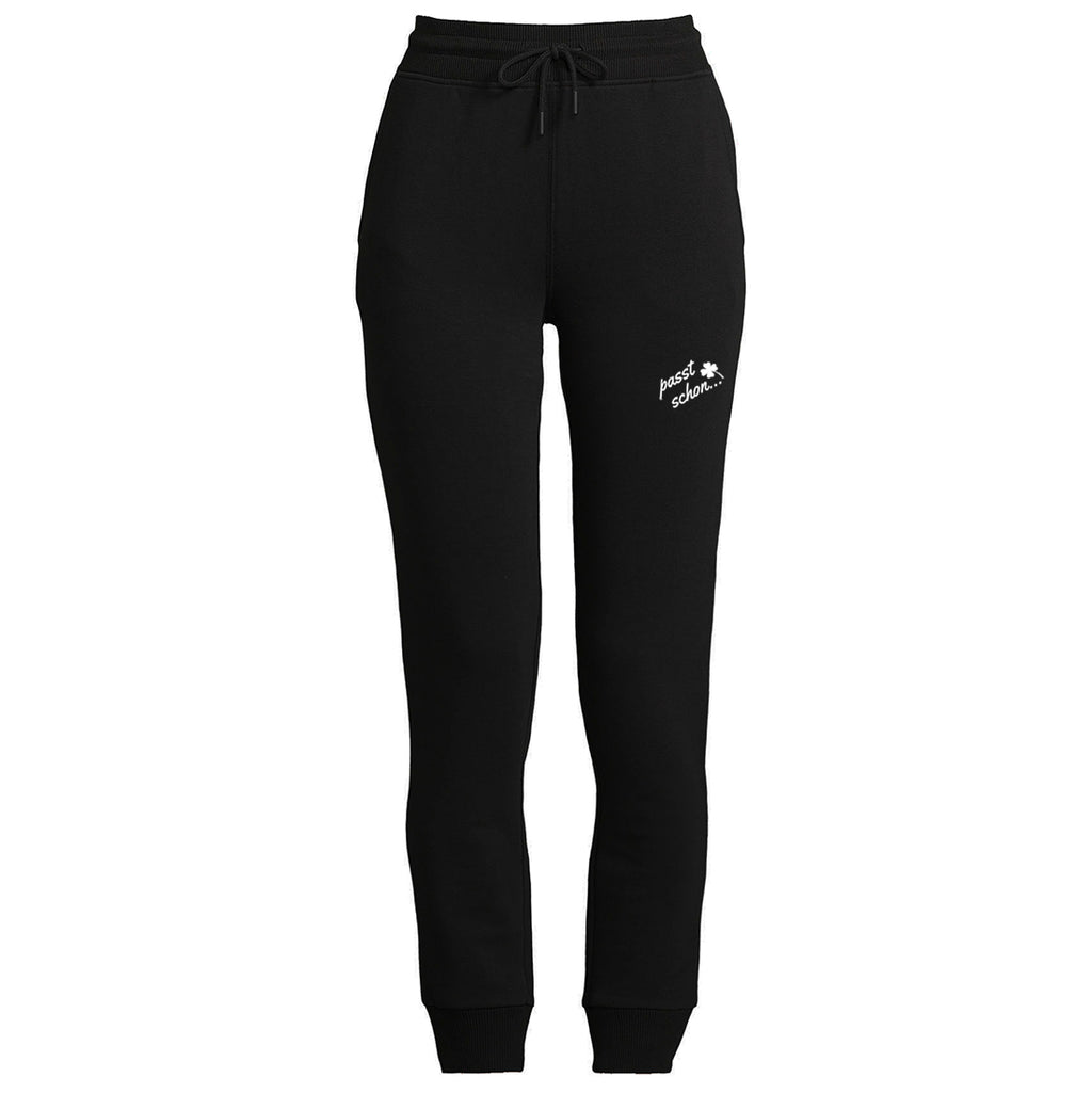 Stefanie №1 – Schwarze Jogginghose mit weißem Druck