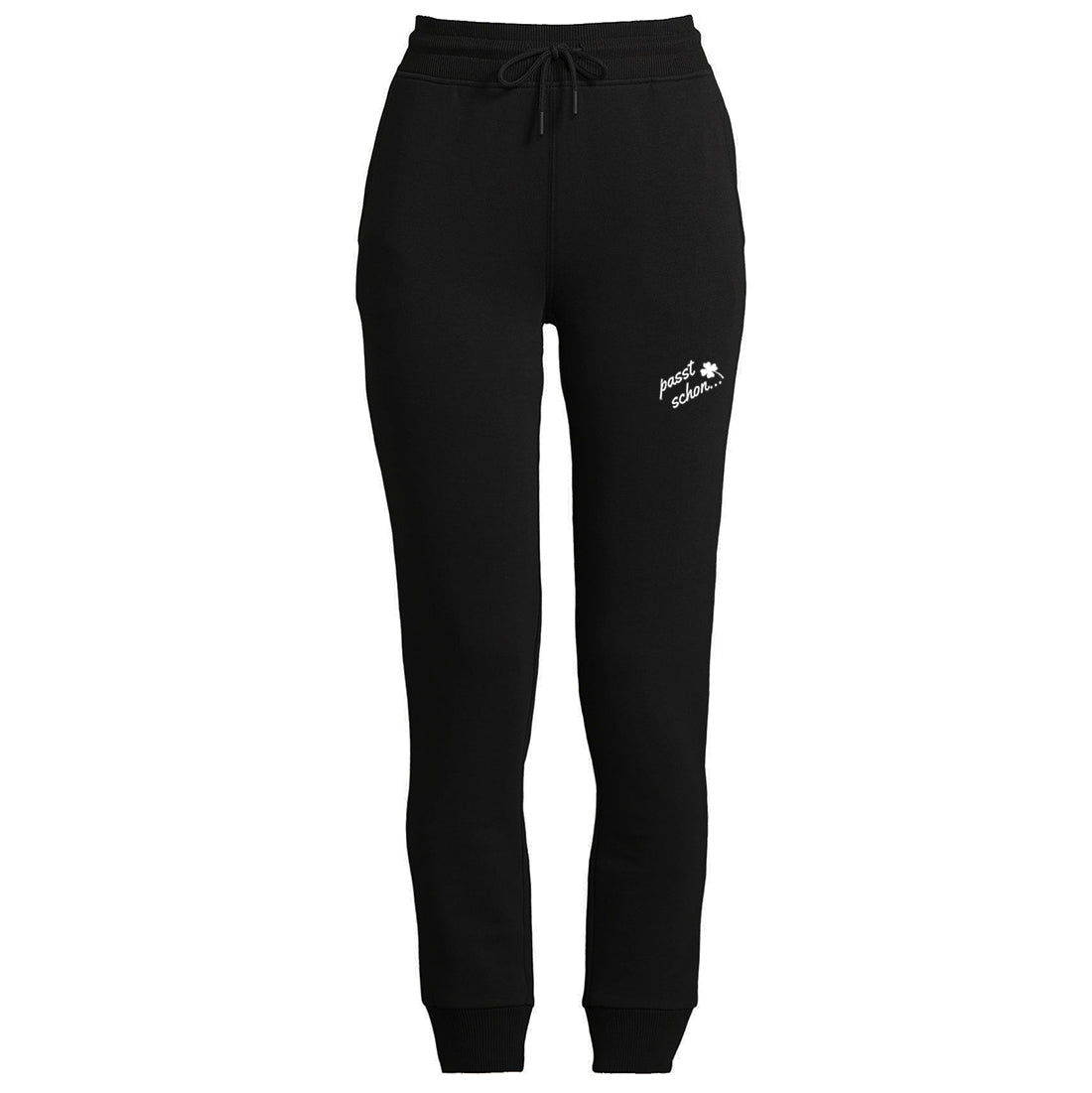 Stefanie №1 – Schwarze Jogginghose mit weißem Druck