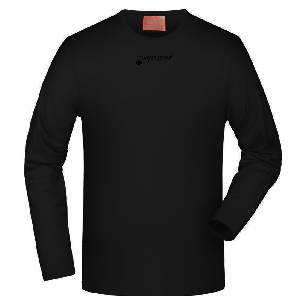 Mario №2 – Schwarzes Langarm-T-Shirt