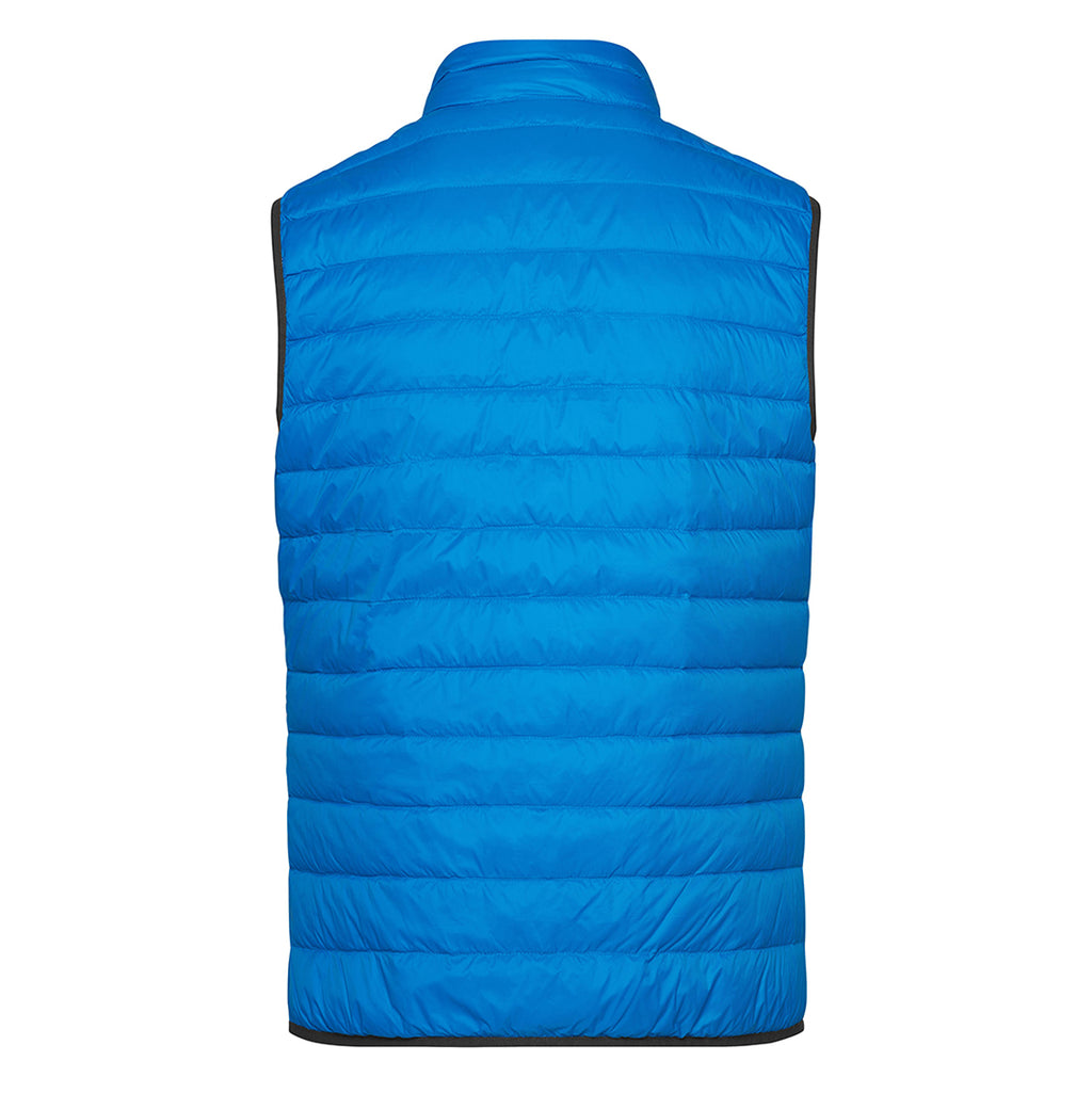 Daunengilet №3 – Blitzblau mit weiß-grüner Logostickerei