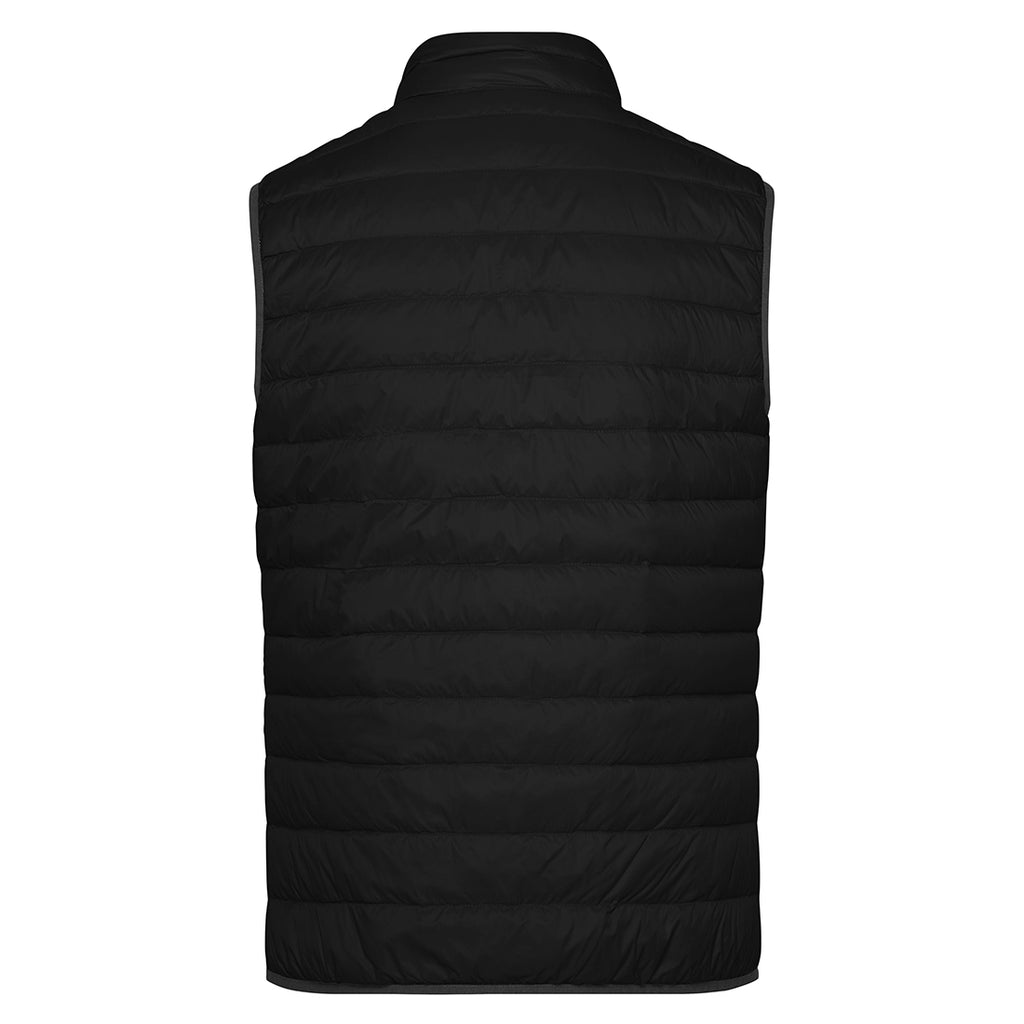 Daunengilet №1 – Schwarz mit weiß-grüner Logostickerei