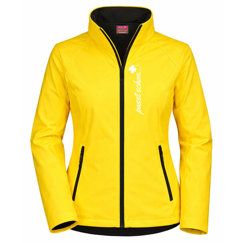 Sandra №3 | Klassisch geschnittene Softshelljacke mit reflektierendem Aufdruck