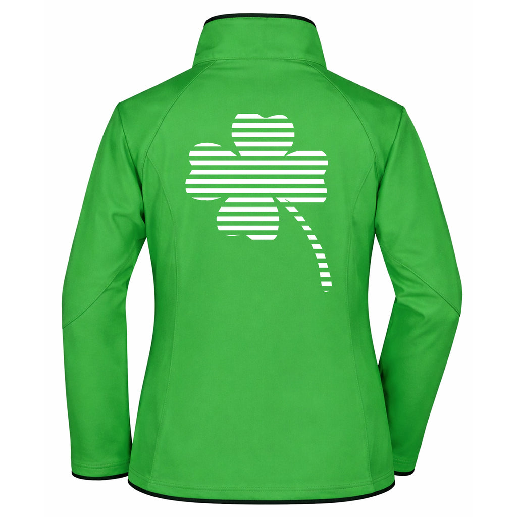Sandra №2 | Klassisch geschnittene Softshelljacke mit reflektierendem Aufdruck