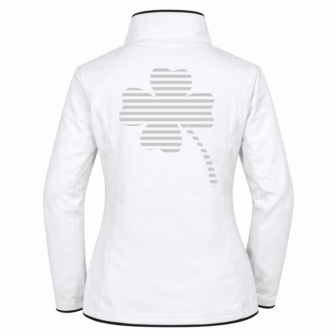 Sandra №4 | Klassisch geschnittene Softshelljacke mit reflektierendem Aufdruck