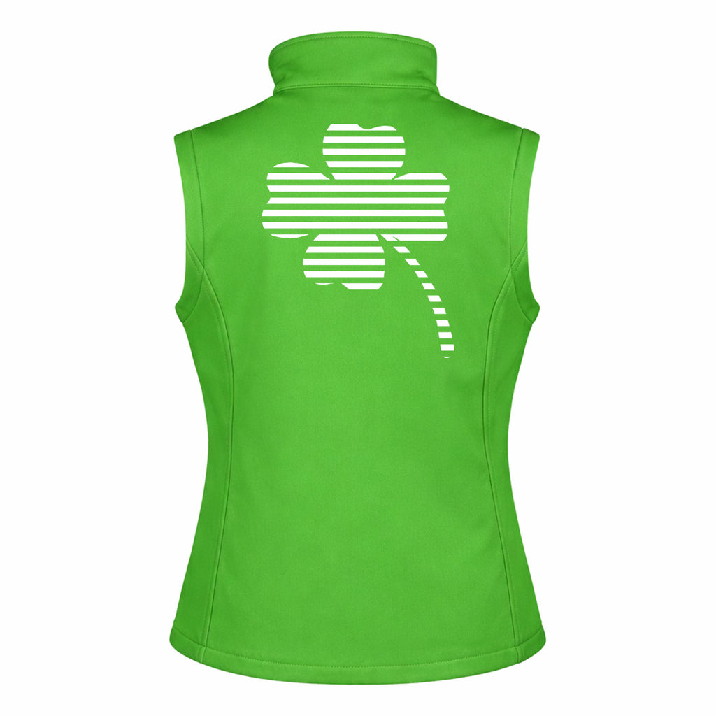 Sabrina №2 – Grüne Softshellweste mit reflektierendem Aufdruck