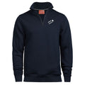 Manuel №1 – Dunkelblauer Half-Zip Sweater mit weißer Logostickerei