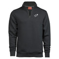 Manuel №2 – Dunkelgrauer Half-Zip Sweater mit weißer Logostickerei
