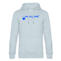 Johannes №8 – Hellblauer Hoodie mit verkehrtem Druck