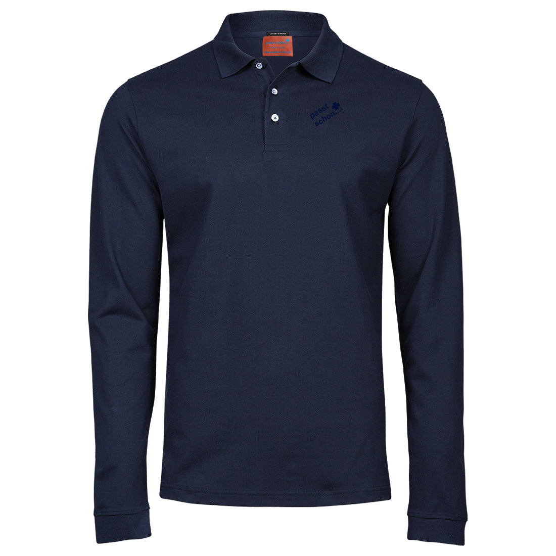 Clemens №3 | Leicht tailliert geschnittenes langarm Poloshirt
