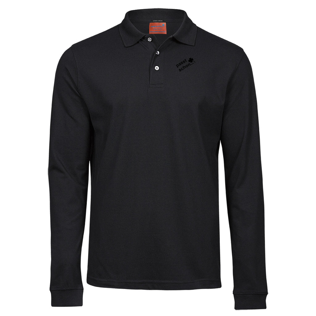 Clemens №2 | Leicht tailliert geschnittenes langarm Poloshirt
