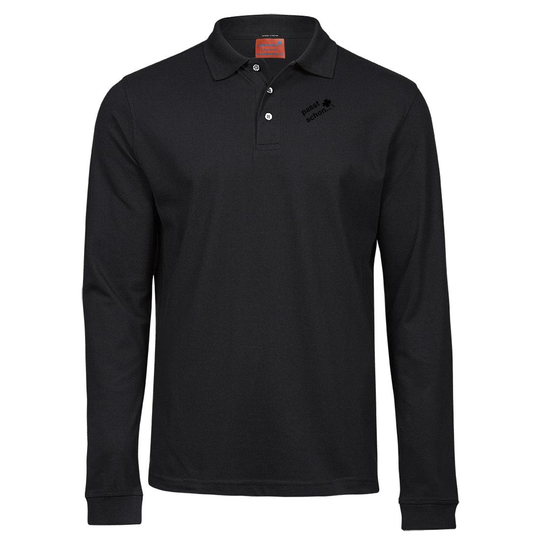 Clemens №2 | Leicht tailliert geschnittenes langarm Poloshirt