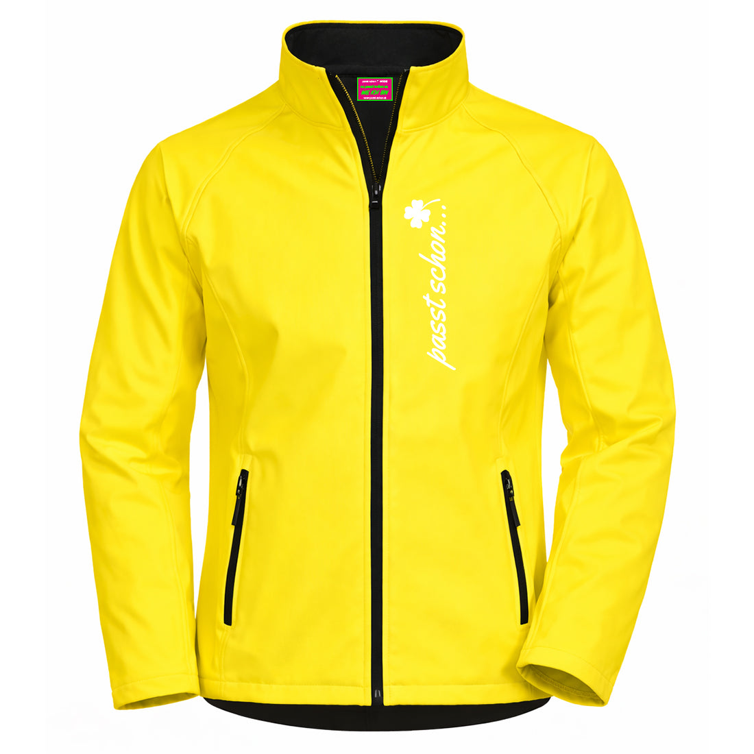 Klaus №3 | Klassisch geschnittene Softshelljacke mit reflektierendem Aufdruck