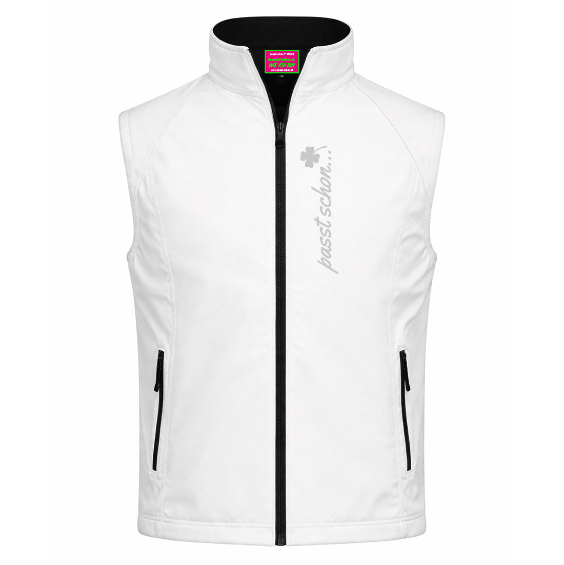 Carsten №4 | Klassisch geschnittene Softshellweste mit reflektierendem Aufdruck