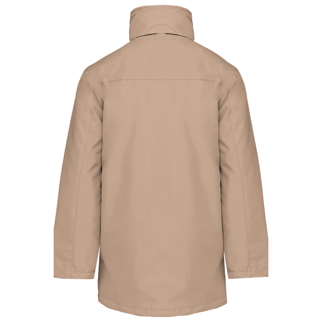 Parka №3 – Beige mit weißem Druck