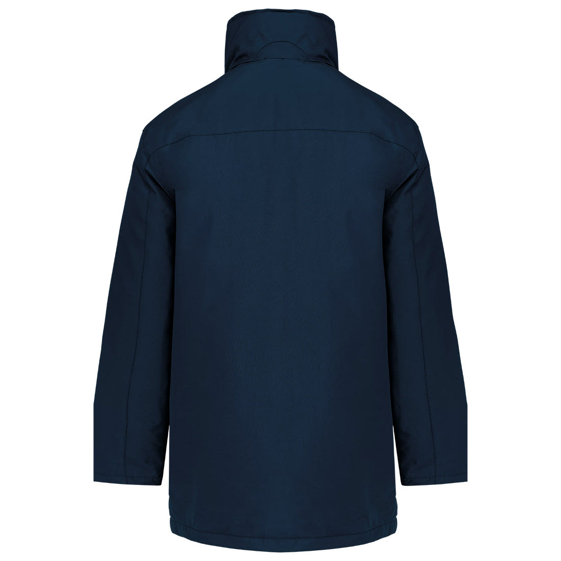 Parka №1 – Dunkelblau mit weißem Druck