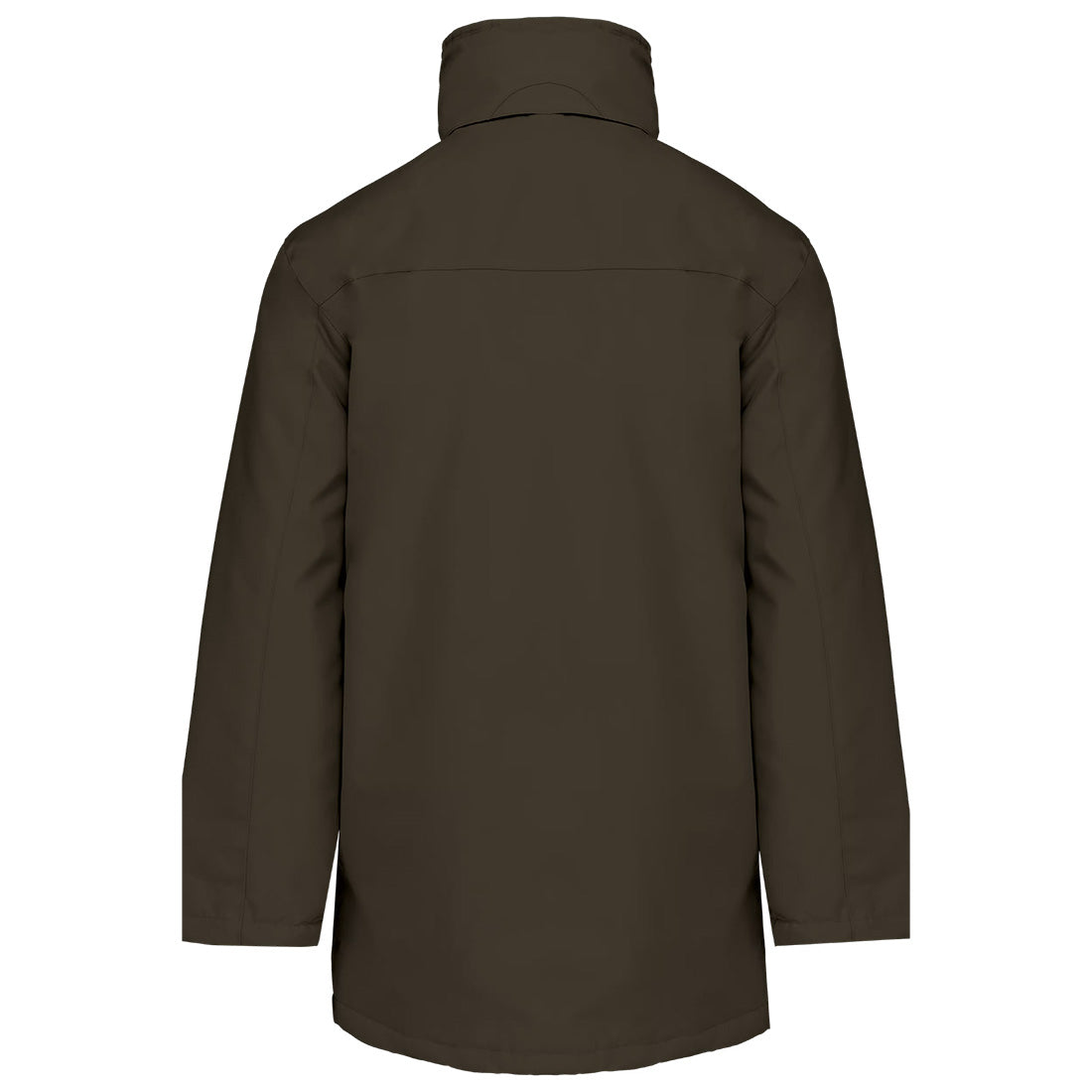 Parka №4 – Olivgrün mit weißem Druck