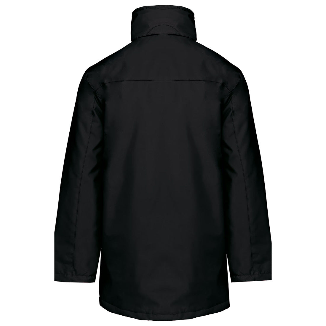 Parka №2 – Schwarz mit weißem Druck