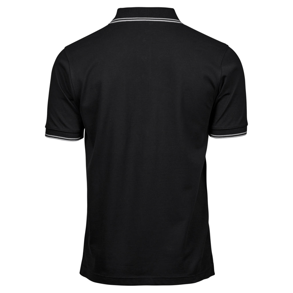 Phillip №4 – Schwarzes Poloshirt mit Streifendetails