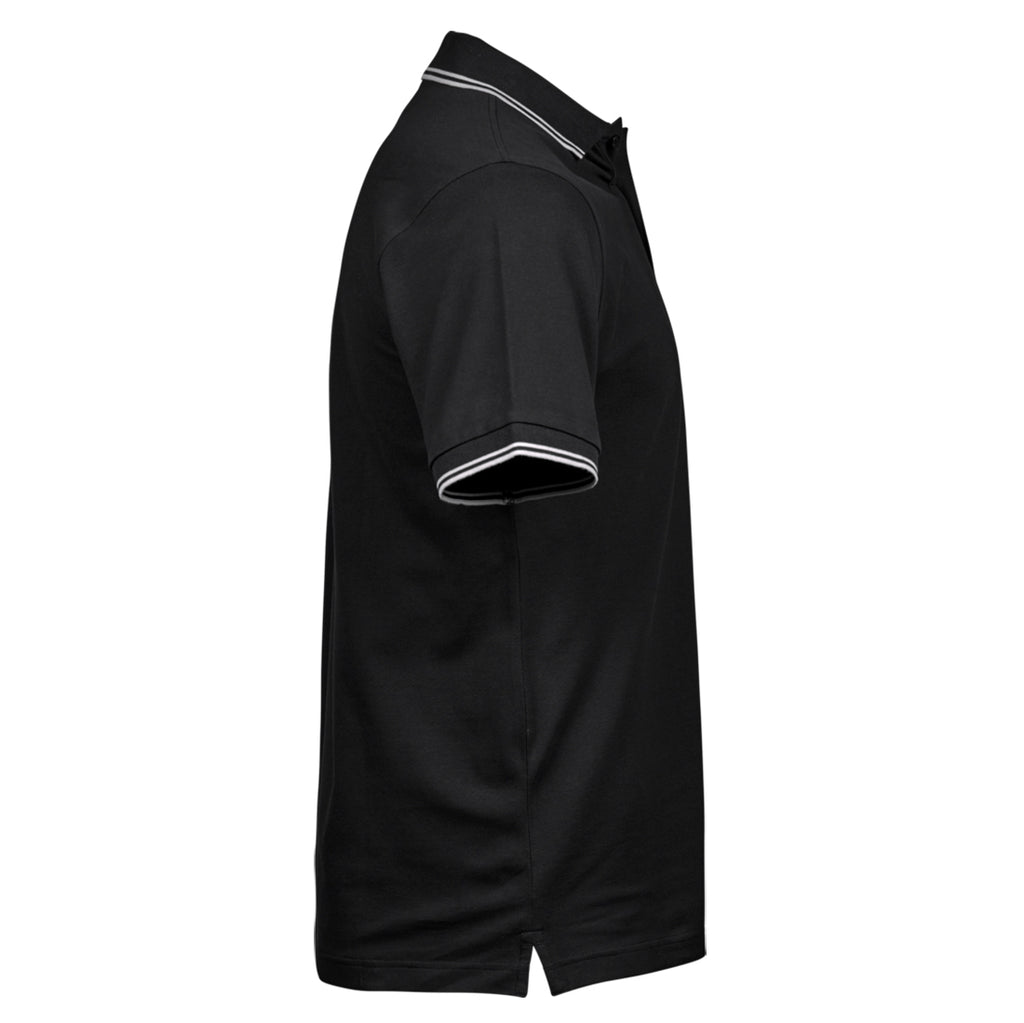 Phillip №4 – Schwarzes Poloshirt mit Streifendetails