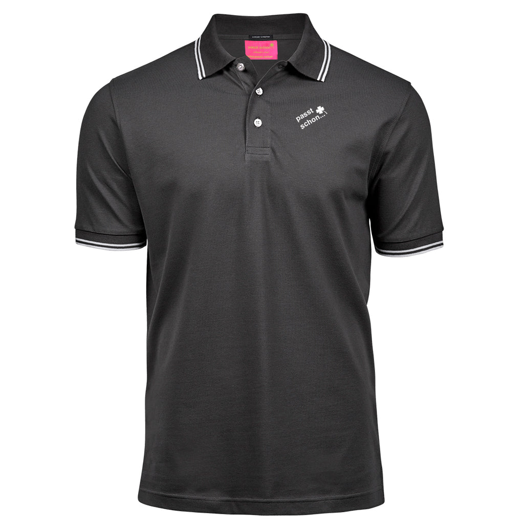Phillip №3 – Dunkelgraues Poloshirt mit Streifendetails