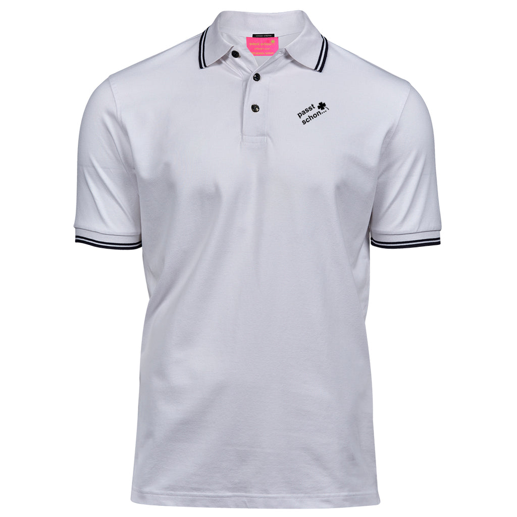 Phillip №1 – Weißes Poloshirt mit Streifendetails