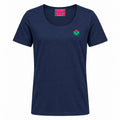 Herz №2 – Dunkelblaues T-Shirt mit vierblättrigen Kleeblatt