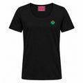 Herz №3 – Schwarzes T-Shirt mit vierblättrigen Kleeblatt