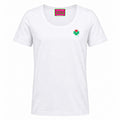 Herz №1 – Weißes T-Shirt mit vierblättrigen Kleeblatt