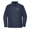 Hemdjacke №3 – Dunkelblau mit weißem Druck