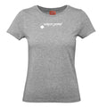 Marianna №2 – Graues T-Shirt mit weißem verkehrtem Flockdruck