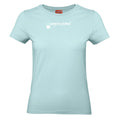 Marianna №11 – Mintfarbenes T-Shirt mit weißem verkehrtem Flockdruck
