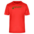 Dominic №10 – Neonoranges Funktionsshirt mit grünem verkehrtem Druck