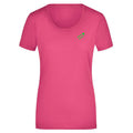 Angi №5 – Pinkes T-Shirt mit grüner Logostickerei