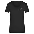 Angi №2 – Schwarzes T-Shirt mit grauer Logostickerei