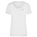 Angi №1 – Weißes T-Shirt mit rosa Logostickerei