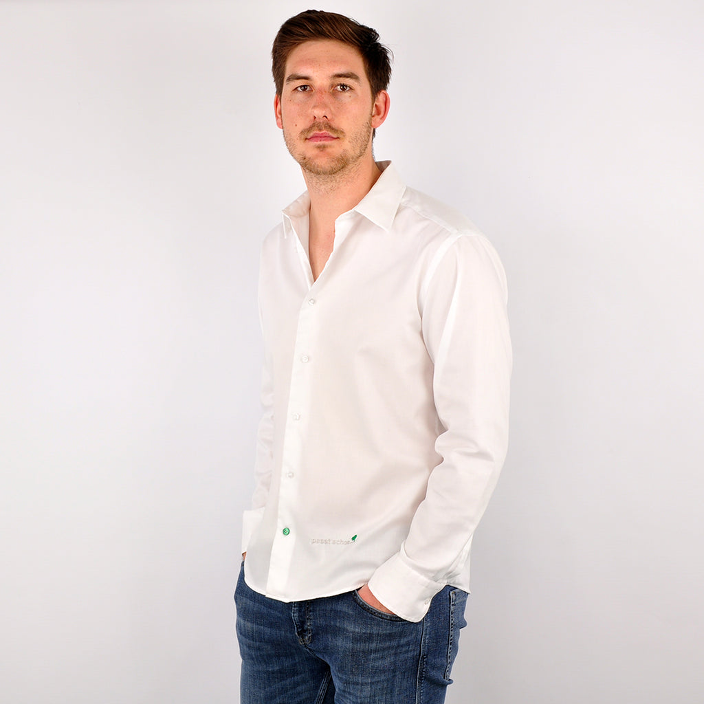 Leo №1 | Kurz und tailliert geschnittenes langarm Hemd