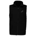 Hubert №2 – Schwarze Fleeceweste mit grauer Logostickerei