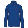 Hermann №4 – Blaue Fleecejacke mit weißer Logostickerei