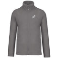 Hermann №6 – Graue Fleecejacke mit weißer Logostickerei