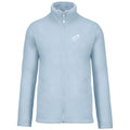 Hermann №5 – Hellblaue Fleecejacke mit weißer Logostickerei